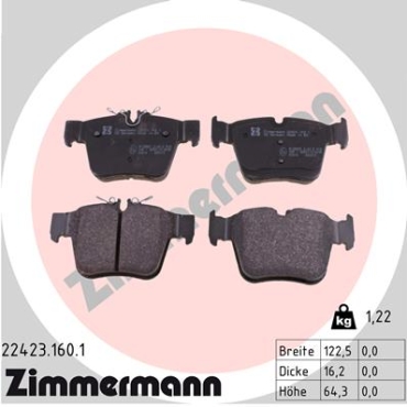 Zimmermann Brake pads for MERCEDES-BENZ C-KLASSE Coupe (C205) rear