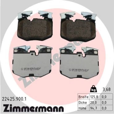 Zimmermann Bremsbeläge für BMW X5 (G05, F95) vorne
