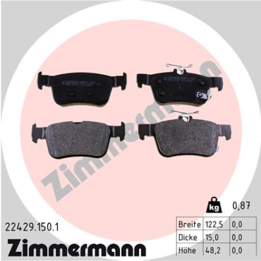Zimmermann Brake pads for HONDA CIVIC X Schrägheck (FC_, FK_) rear