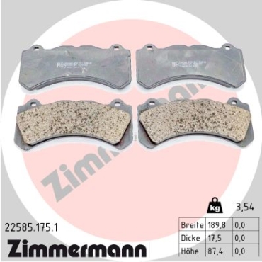 Zimmermann Brake pads for VOLVO S60 III (224) front