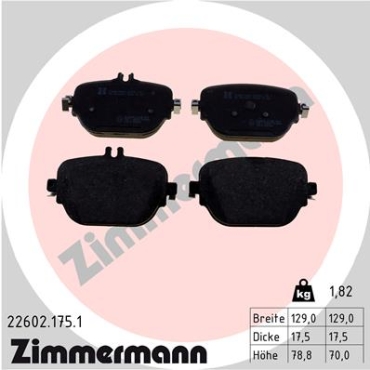 Zimmermann Brake pads for MERCEDES-BENZ E-KLASSE (W213) rear