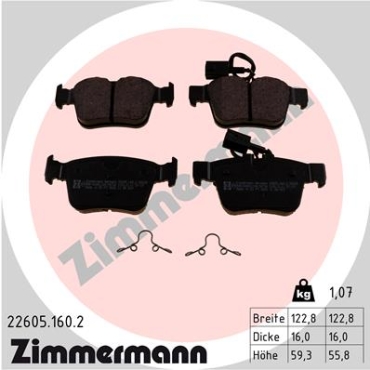 Zimmermann Brake pads for MASERATI LEVANTE SUV (M161) rear
