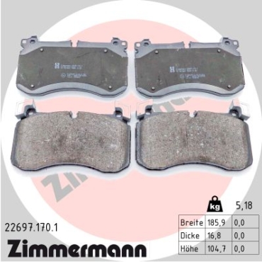 Zimmermann Bremsbeläge für MERCEDES-BENZ GLE Coupe (C167) vorne