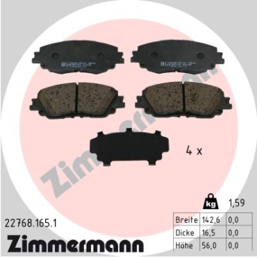 Zimmermann Brake pads for TOYOTA RAV 4 V (_A5_, _H5_) front
