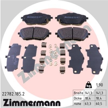 Zimmermann Bremsbeläge für TOYOTA COROLLA Stufenheck (_E21_) vorne