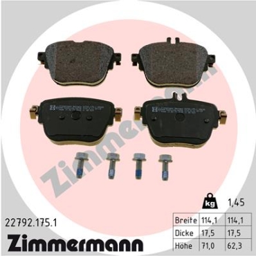 Zimmermann Brake pads for MERCEDES-BENZ CLS (C257) rear