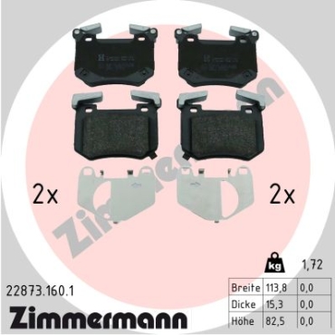 Zimmermann Bremsbeläge für GENESIS G70 Shooting Brake (IK) hinten