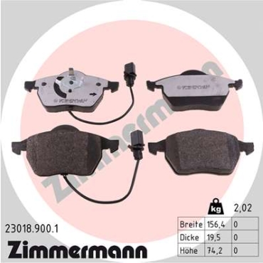 Zimmermann rd:z Bremsbeläge für AUDI A6 Avant (4B5, C5) vorne