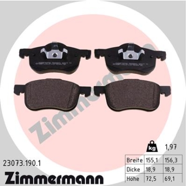 Zimmermann Brake pads for VOLVO V70 II (285) front