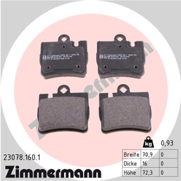 Zimmermann Brake pads for MERCEDES-BENZ S-KLASSE Coupe (C215) rear