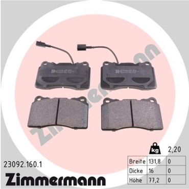 Zimmermann Brake pads for ALFA ROMEO 166 (936_) front