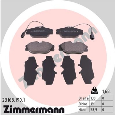 Zimmermann Brake pads for LANCIA KAPPA Coupe (838_) front