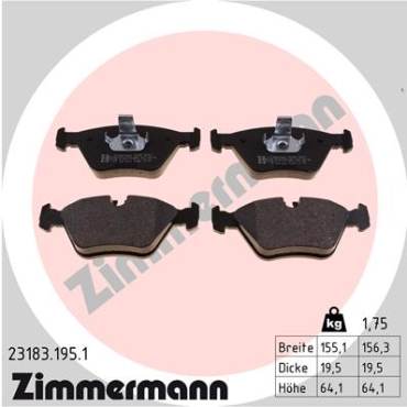 Zimmermann Brake pads for BMW 3 Cabriolet (E46) front