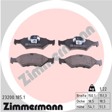 Zimmermann Brake pads for FORD COURIER Kasten (J5_, J3_) front