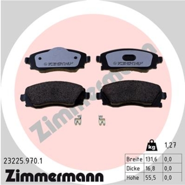 Zimmermann rd:z Brake pads for OPEL CORSA C (X01) front
