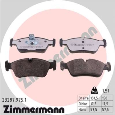 Zimmermann rd:z Bremsbeläge für BMW 3 Compact (E36) vorne