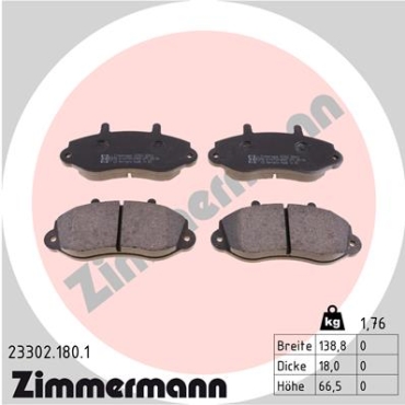 Zimmermann Bremsbeläge für OPEL MOVANO Kipper (X70) vorne