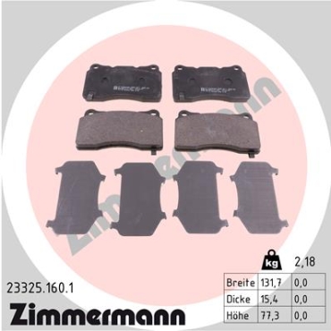 Zimmermann Brake pads for TESLA MODEL S (5YJS) front