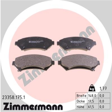 Zimmermann Brake pads for CADILLAC ELDORADO Coupe front