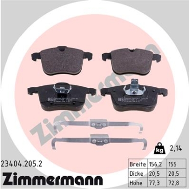 Zimmermann Brake pads for OPEL SIGNUM CC (Z03) front