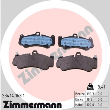 Zimmermann Bremsbeläge für PORSCHE 911 Cabriolet (997) vorne