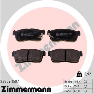 Zimmermann Brake pads for NISSAN PIXO (UA0) front