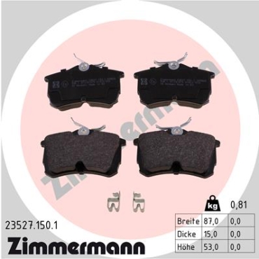 Zimmermann Bremsbeläge für HONDA ACCORD VII (CL, CN) hinten