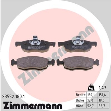 Zimmermann Bremsbeläge für FIAT PALIO (178_) vorne
