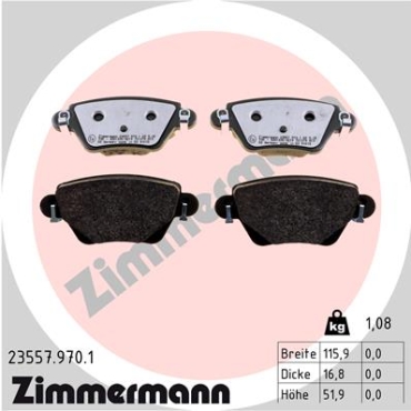 Zimmermann rd:z Brake pads for FORD MONDEO III Stufenheck (B4Y) rear