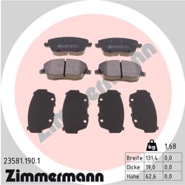 Zimmermann Bremsbeläge für SEAT IBIZA IV (6J5, 6P1) vorne