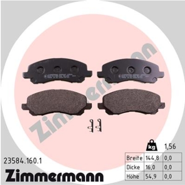 Zimmermann Brake pads for DODGE AVENGER front