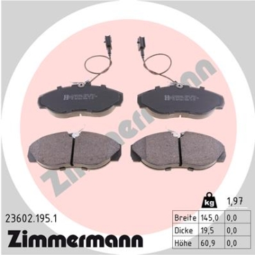 Zimmermann Bremsbeläge für FIAT DUCATO Pritsche/Fahrgestell (230_) vorne