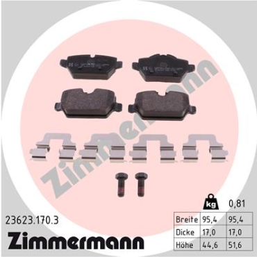 Zimmermann Brake pads for BMW 3 (E90) rear