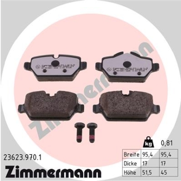 Zimmermann rd:z Bremsbeläge für BMW 3 (E90) hinten