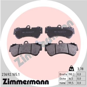 Zimmermann Brake pads for PORSCHE CAYENNE (9PA) front