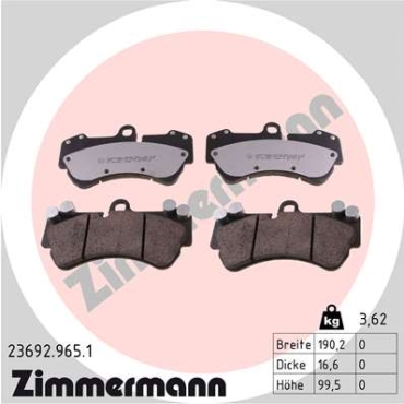 Zimmermann rd:z Brake pads for PORSCHE CAYENNE (9PA) front