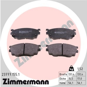 Zimmermann Bremsbeläge für MAZDA 626 V (GF) vorne
