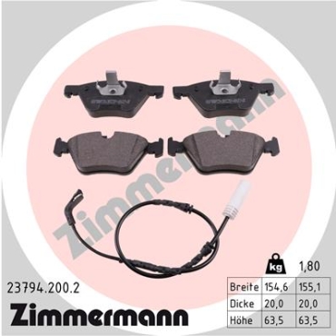 Zimmermann Brake pads for BMW 3 Coupe (E92) front