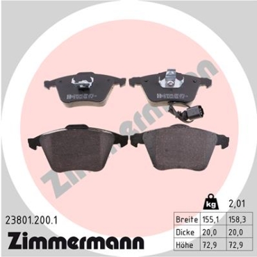 Zimmermann Brake pads for SEAT LEON (1P1) front