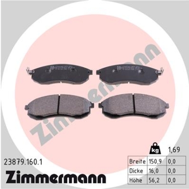 Zimmermann Brake pads for MITSUBISHI L 200 (K7_T, K6_T) front