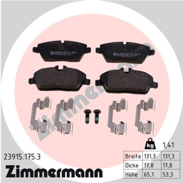 Zimmermann Bremsbeläge für MINI MINI Coupe (R58) vorne