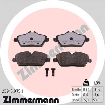 Zimmermann rd:z Bremsbeläge für MINI MINI Cabriolet (R57) vorne