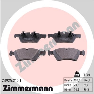 Zimmermann Brake pads for MERCEDES-BENZ GL-KLASSE (X164) front