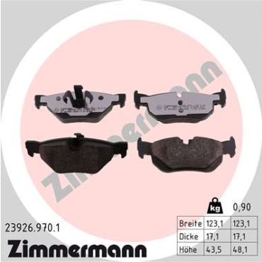 Zimmermann rd:z Brake pads for BMW X1 (E84) rear