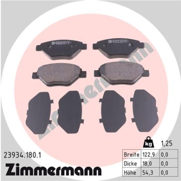 Zimmermann Brake pads for RENAULT MEGANE II Stufenheck (LM0/1_) front