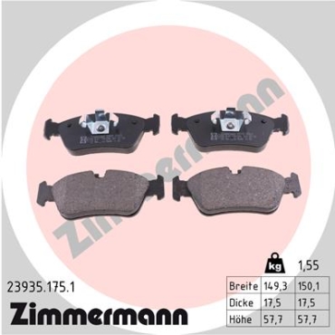 Zimmermann Brake pads for BMW 1 Coupe (E82) front