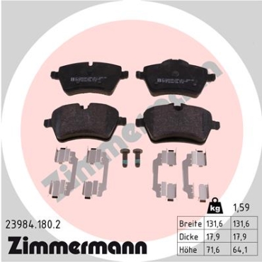 Zimmermann Bremsbeläge für MINI MINI Coupe (R58) vorne