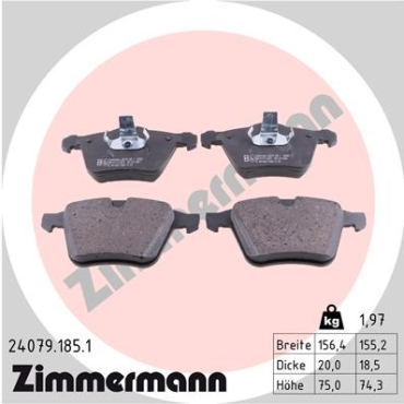 Zimmermann Brake pads for JAGUAR XF (X250) front