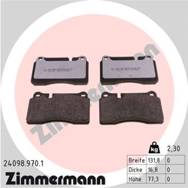 Zimmermann rd:z Brake pads for AUDI TT (8J3) front
