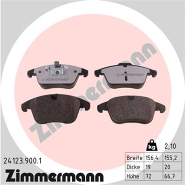 Zimmermann rd:z Brake pads for VOLVO S80 II (124) front